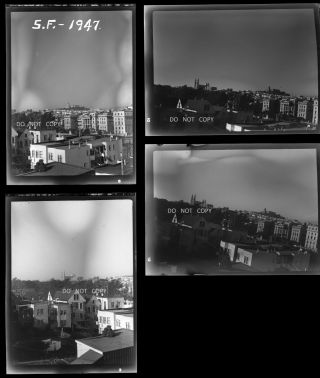 N84 Seven C.  1947 Negatives.  Early Different Views Of San Francisco California