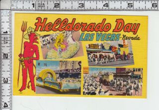 Las Vegas " Hellodorado Day " Red Devil Pitchfork - Four Small Parade Views Rodeo