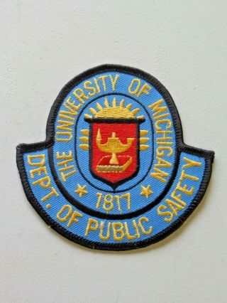 Vintage University Of Michigan Dept.  Of Public Safety Patch Embroidered 4624