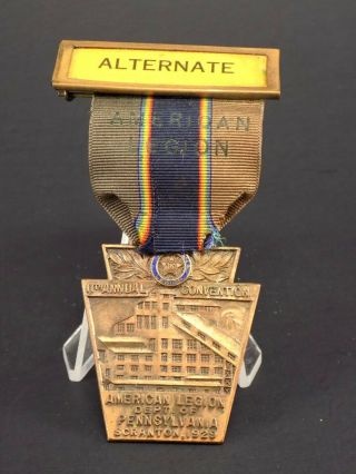 1929 11th American Legion National Convention Medal - Scranton,  Pa