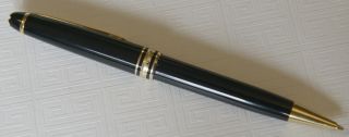 Montblanc Meisterstuck 165 0.  7mm Mechanical Pencil,  Black And Gold,  180607