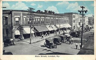 Lps35 London Kentucky Town View Main Street Postcard