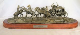 Franklin Holdup Limited Edition Pewter Sculpture Western Heritage Museum