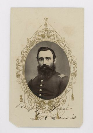 Civil War Cdv Photo 1st Lt.  David R.  Lewis Of 54th Pa.  Vol.  Inf.  Reg.  Company E