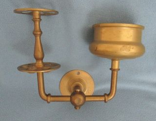 Antique Vintage Brass Wall Mount Toothbrush Cup Holder Bathroom Sink Fixture