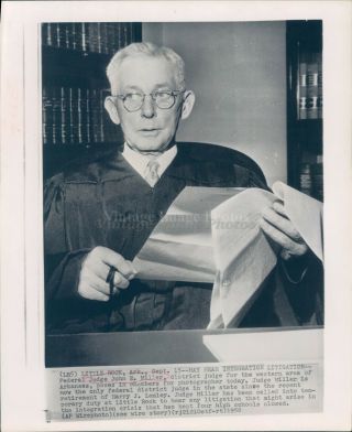 1958 Photo Judge John E Miller Federal Ar Little Rock Vintage Image