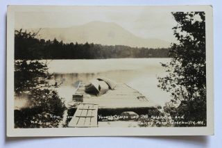 21c Rppc - View From Yorks’ Camp Of Mt.  Katahdin & Daicey Pond,  Greenville,  Me