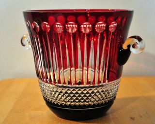 Faberge Red Crystal Wine/champagne Ice Bucket