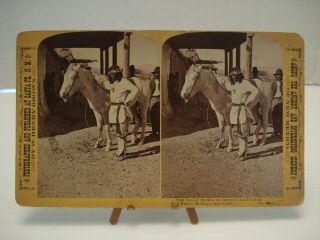 Antique Mexico Pueblo Indian Jose Montoya Guide Stereoview Card Real Photo