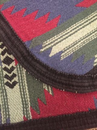 Vtg Beacon Blanket Camp Red Blue Yellow Green Aztec Native American Cotton 5