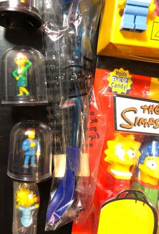 The Simpsons Mini PEZ Dispensers DVD Figures LEGO Slurpee Straws Capsule Toys 5
