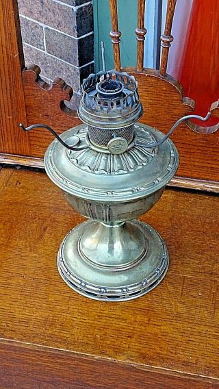 Aladdin Model 8 Burner Antique Victorian Brass Oil Lamp With Shade Rest 2