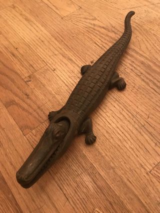 Vintage Cast Iron Alligator Nutcracker Made In England Marked
