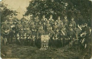 Rp Ww1 Bury St Edmunds Public Park Suffolk Regiment Soldiers Band 1915