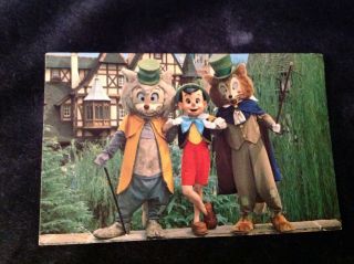 Disney World Postcard Watch Out Pinocchio Vintage 1970
