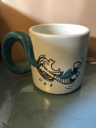 Hallmark Mug Peanuts Snoopy &linus W/ Blue Blanket Handle Coffee Mug Exc Cond.