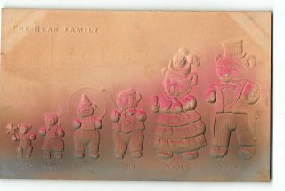 Greetings Embossed Postcard 1901 - 1907 The Bear Family