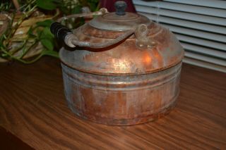 Vintage Copper look Tea Kettle with Handle,  Lid - Rustic - well - 4