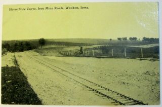 Cmv613 Postcard Horse Curve,  Iron Mine Route,  Waukon,  Iowa