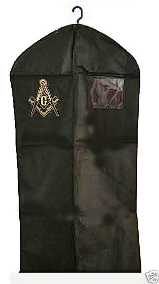 Masonic Suit Bag - Zippered Front - Imprinted Logo & Id Holder - - Garment