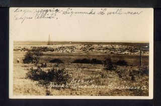 1909 Texas Nueces River Basin Oil Well Real Photo Postcard Rppc Development Co
