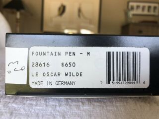 Lt.  Ed.  Montblanc Meisterstuck Oscar Wilde Fountain Pen In.