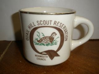 Vintage Htf Boy Scout Mug Quail Hill Scout Reservation Monmouth Council