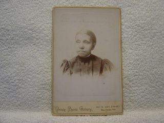 African American Black Woman Oriole Gallery Baltimore Md Cabinet Card Photograph