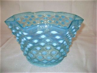 Antique Ice Blue Opalescent Hobnail 5 " Lamp Shade