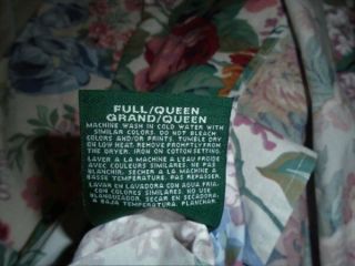 Ralph Lauren ' Allison ' Floral Queen/Full Duvet Cover 100 Cotton 7