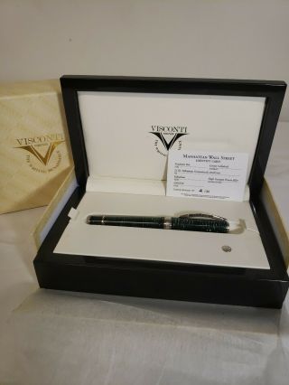 Visconti Limited Edition Wall Street Manhattan Green Fountain Pen 02/35