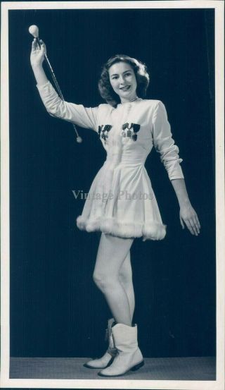1951 Press Photo Portrait Marlene Rieb Miss South Dakota Baton 6x10