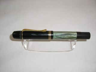 Vintage Pelikan 100 Green Pearl Fountain Pen Cn Steel Nib 1942 - 44 