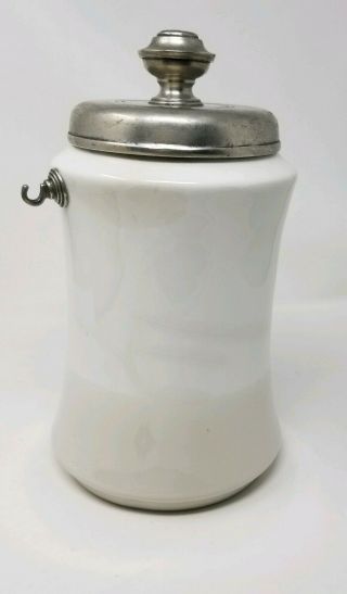 Arte Italica Ceramic Coffee Canister With Pewter Lid and Scoop - Flaws 3