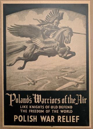 1939 - Polish War Relief Poster - Artist W T Benda - 14 " X 20 " - Poster