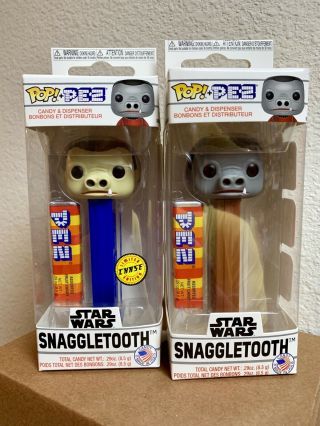 Funko Pop Pez Dispenser - Star Wars S3 Snaggletooth (tan/blue) Chase & Common