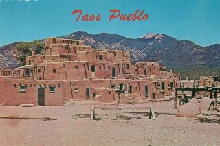 Taos Pueblo,  Chrome,  Unposted,  Taos,  Mexico