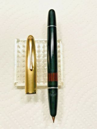 1950s Aurora 88 Black,  Gf Cap,  14k Flexy Nib,  1st Model,  Fountain Pen,  Restored