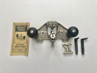 Stanley No.  71 Open Throat Router Plane 3 Cutters Fence Depth Stop Partial Box