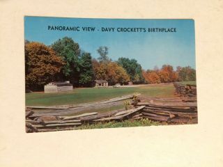 Vintage Chrome Postcard,  Davy Crockett 