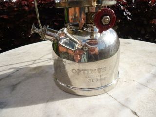 Vintage Optimus 930 kerosene pressure lantern & NOS military folding shade 10