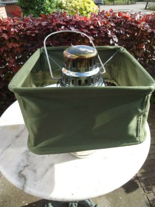 Vintage Optimus 930 kerosene pressure lantern & NOS military folding shade 3