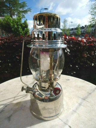 Vintage Optimus 930 kerosene pressure lantern & NOS military folding shade 4