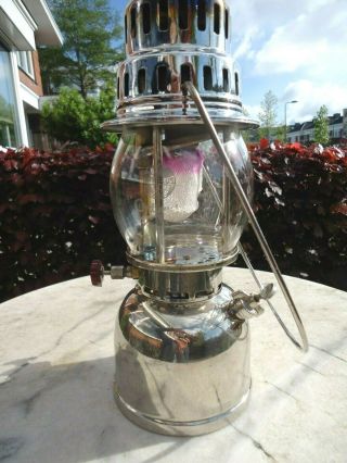 Vintage Optimus 930 kerosene pressure lantern & NOS military folding shade 5