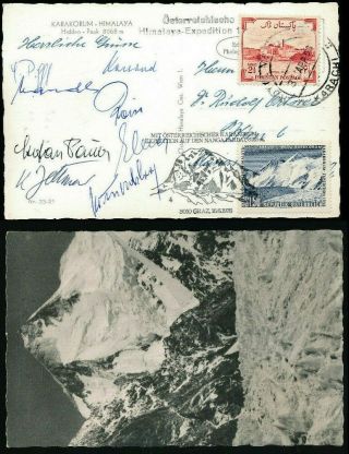 Himalaya Karakoram Haramosh Expedition 8x Signed Pc 1958.  1st Ascent.  Pakistan