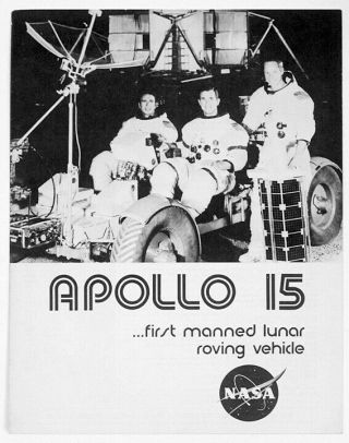 Nasa Apollo 15 Booklet First Manned Lunar Rover
