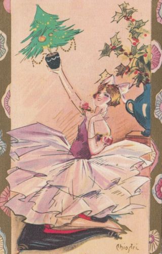 Art Deco ; Chiostri ; Ballet Girl,  Christmas,  1929