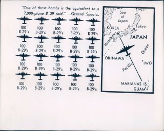 1945 Photo Japan Atomic Bomb Attack Airplanes Drawing Okinawa Military