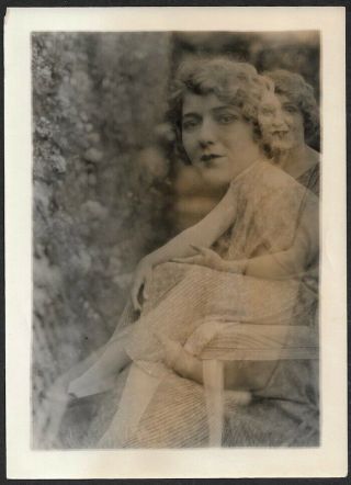 Silent Film Star Mary Pickford Double Exposure Charles Sheldon 1920s Photograph