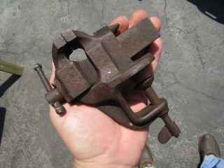 Vintage Like A Stanley Clamp On Bench Vise 1 - 1/2 " Jewelers Hobbyist Small Vise